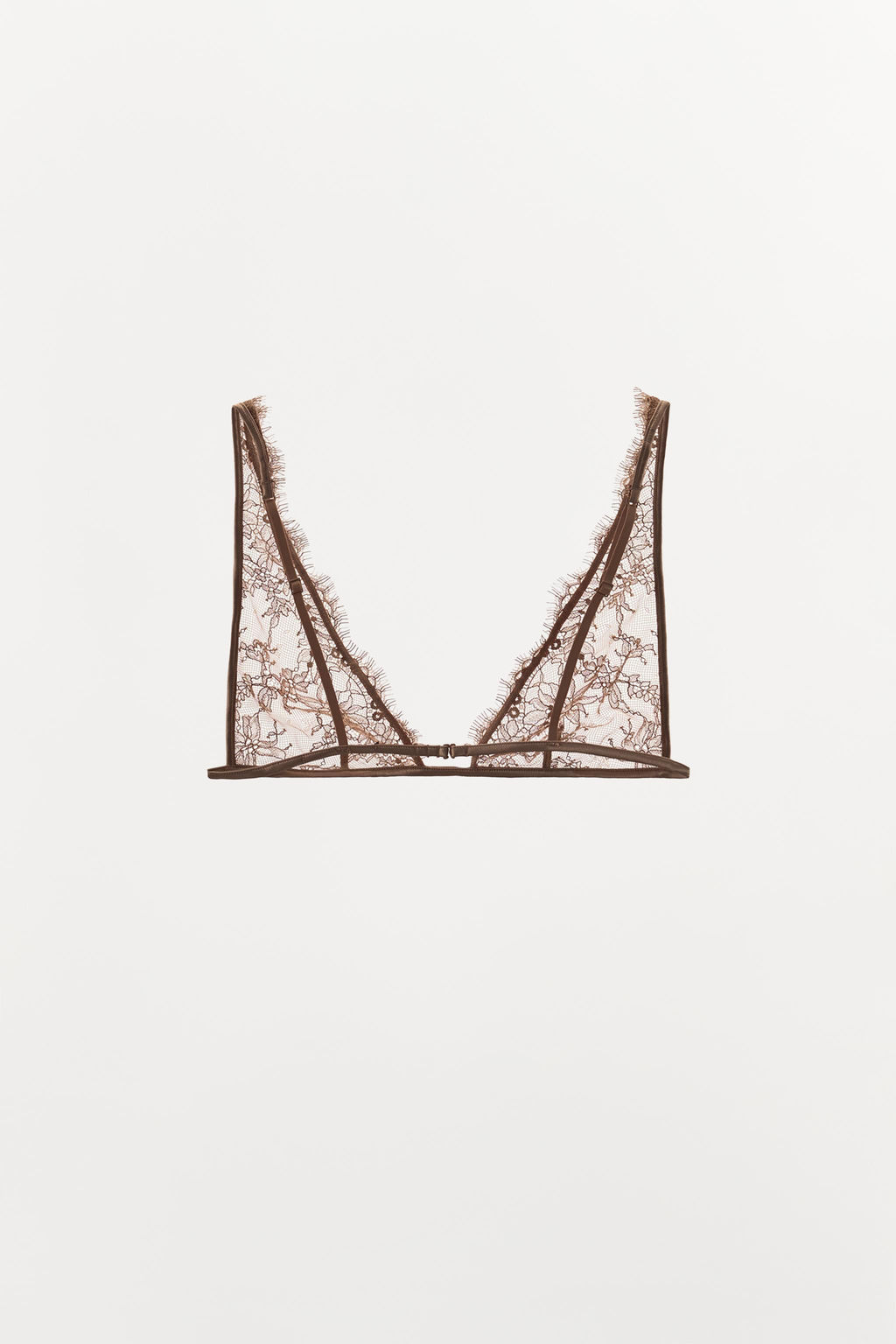 EMBROIDERED LACE TRIANGLE BRALETTE - Zara фото 5