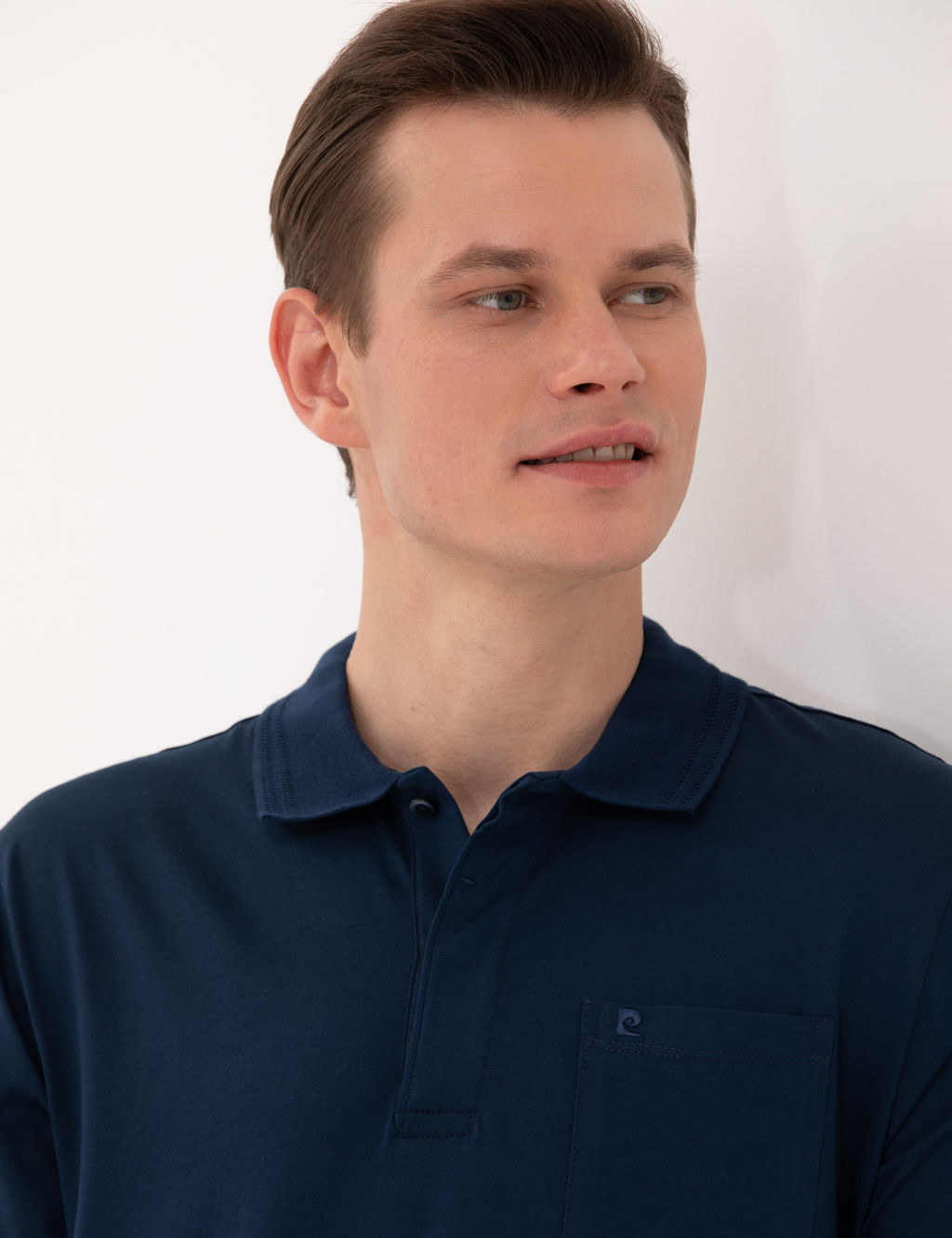 Lacivert Regular Fit Polo Yaka Merserize Ti__rt