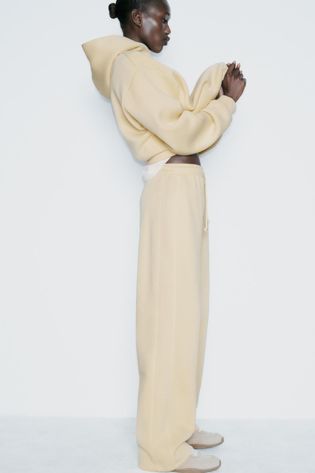PLUSH WIDE-LEG TROUSERS - Zara фото 10