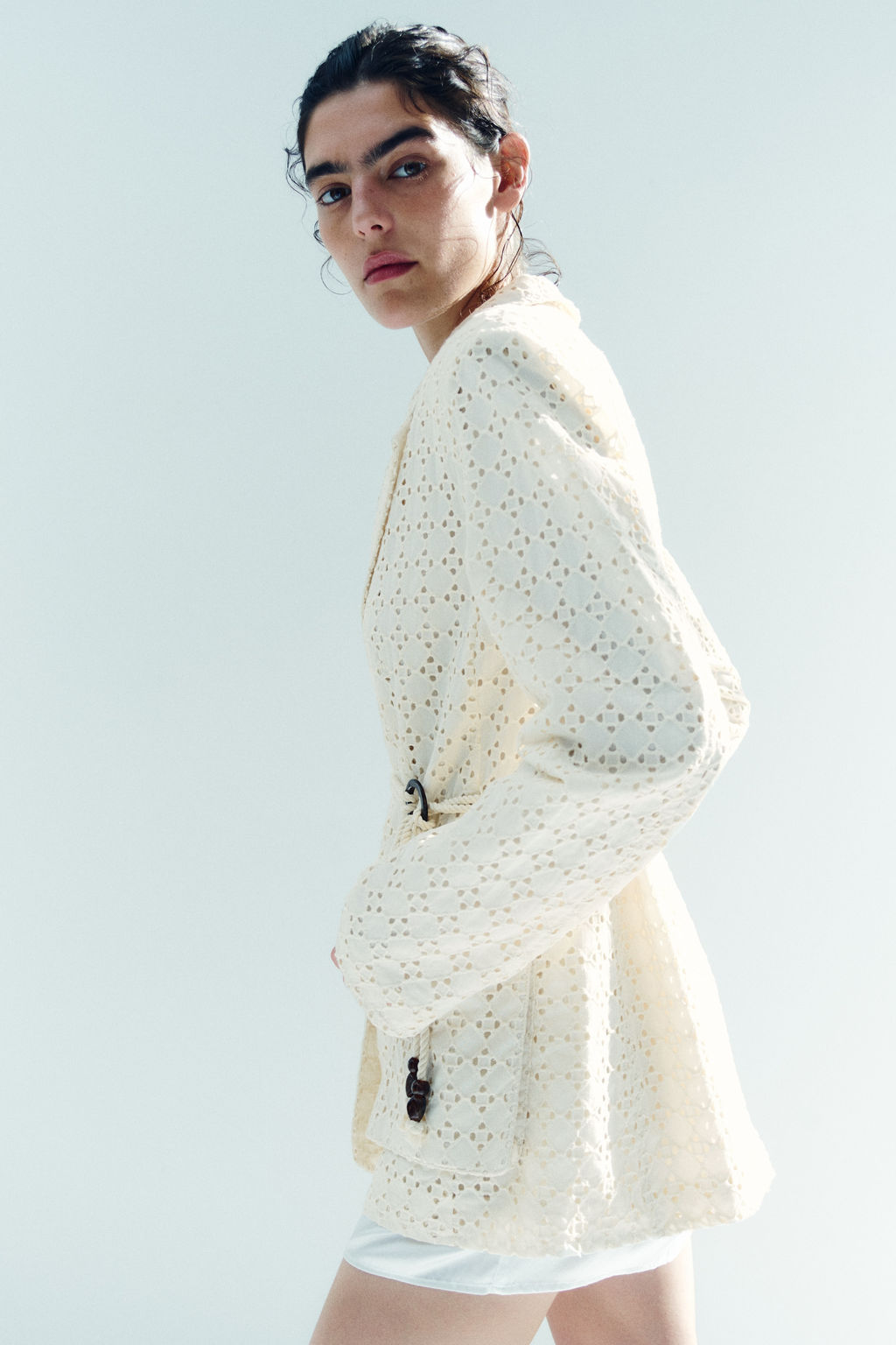 Americana de algod?n con bordado ingl?s - H&m фото 8