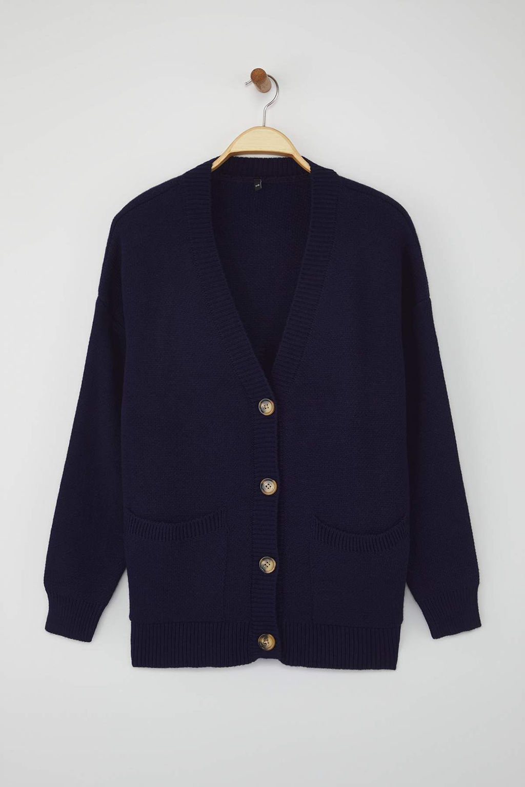 Lacivert Genis Kal?p Basic Triko H?rka TWOAW26HI00205 - Trendyolmilla фото 7