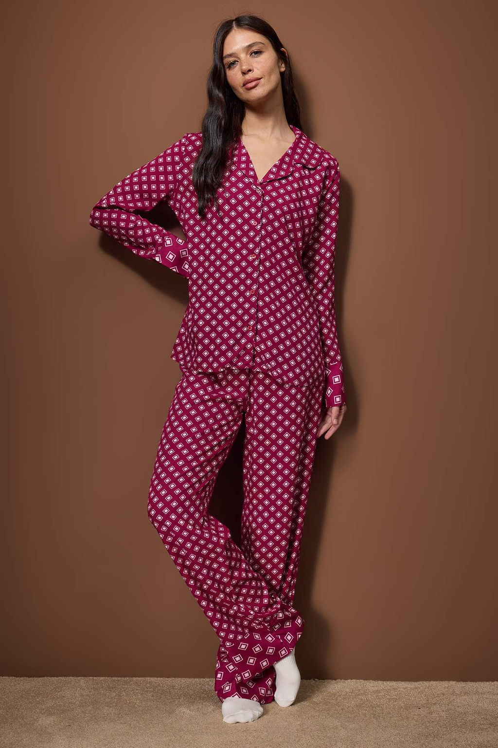 Murdum Etnik Shally Dokuma Pijama Tak?m? THMAW26PT00112 - Trendyolmilla фото 2