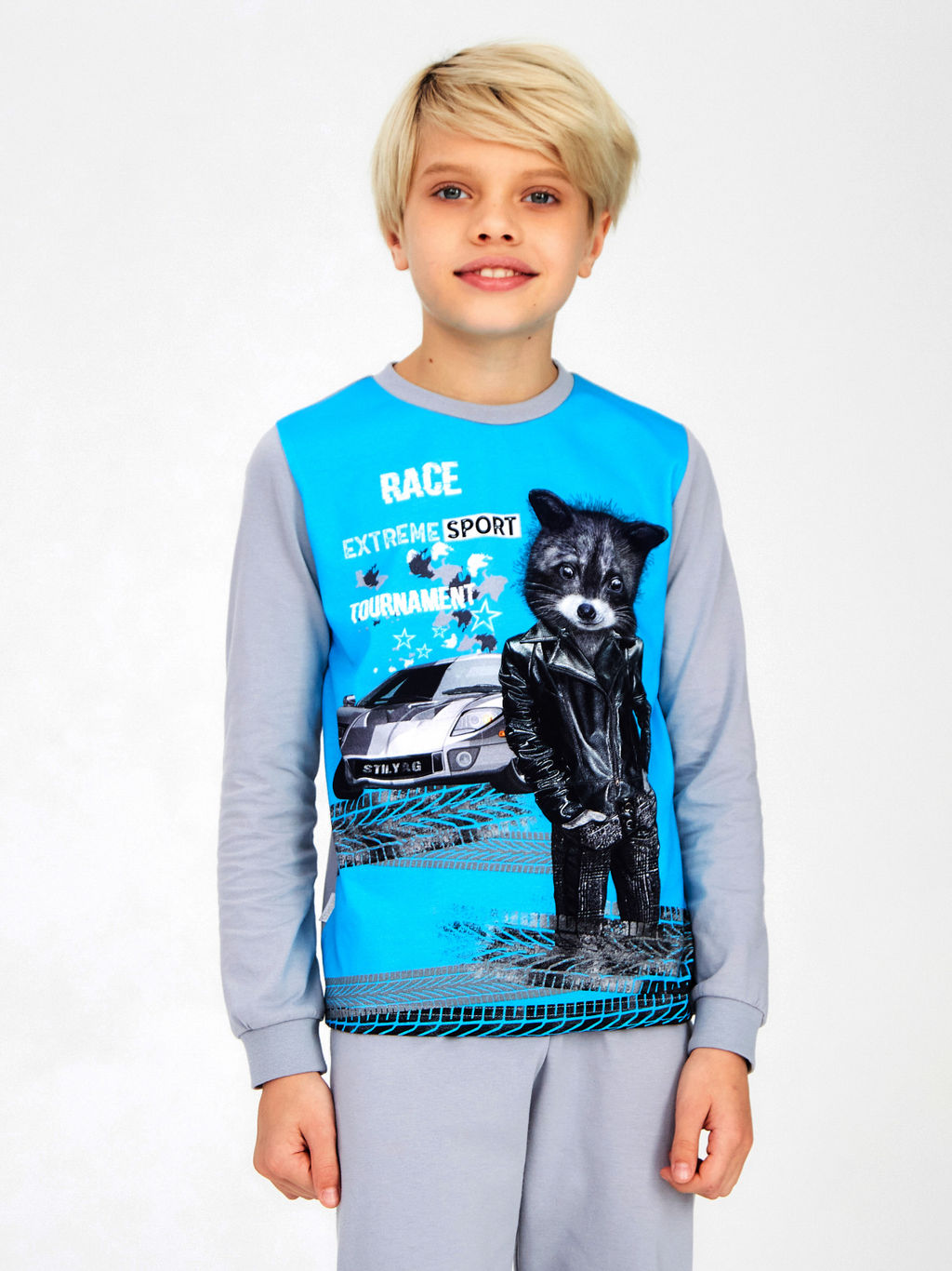 Пижама "Енот",бирюзовый