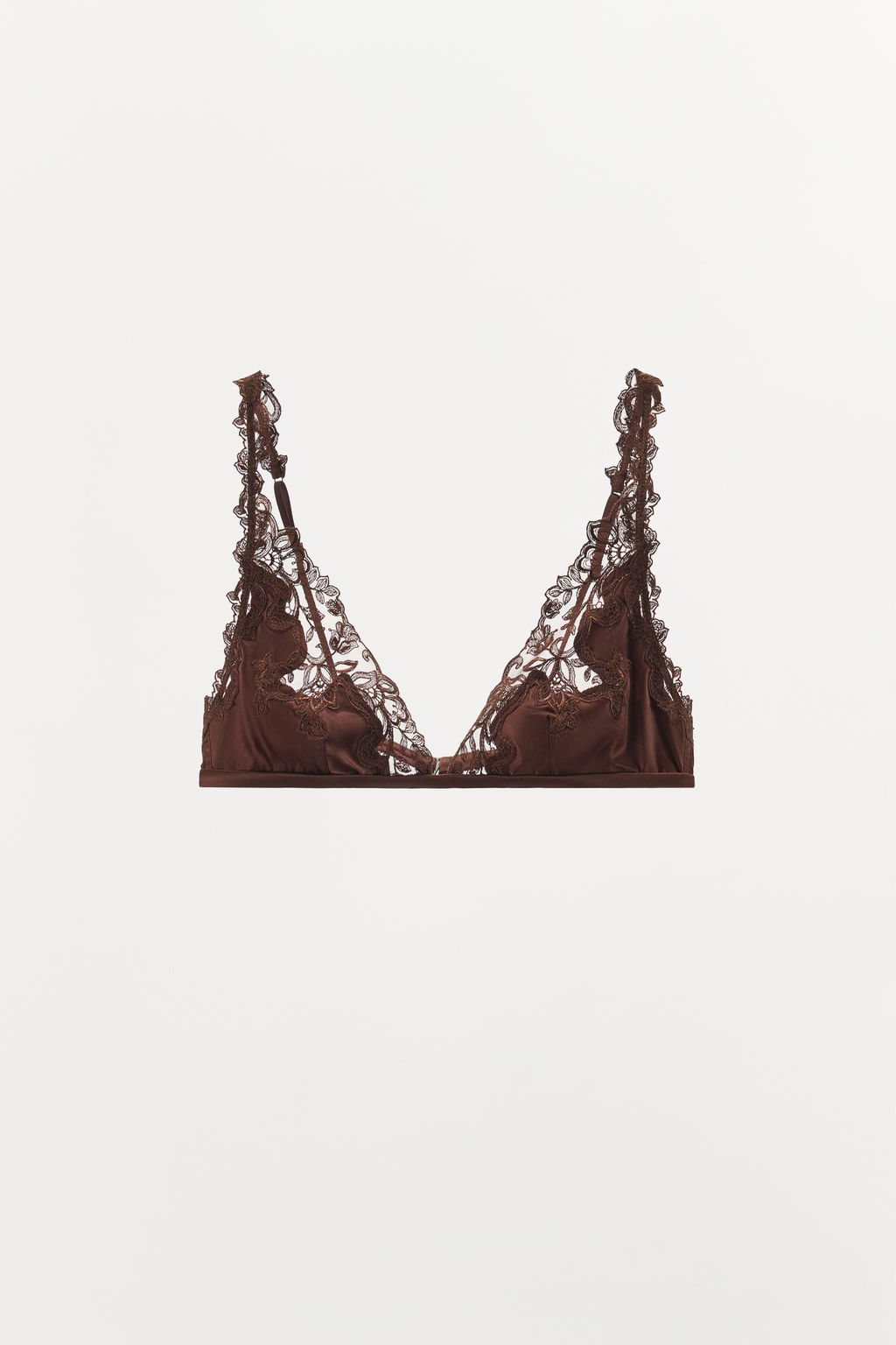 SATIN LACE TRIANGLE BRALETTE - Zara фото 5