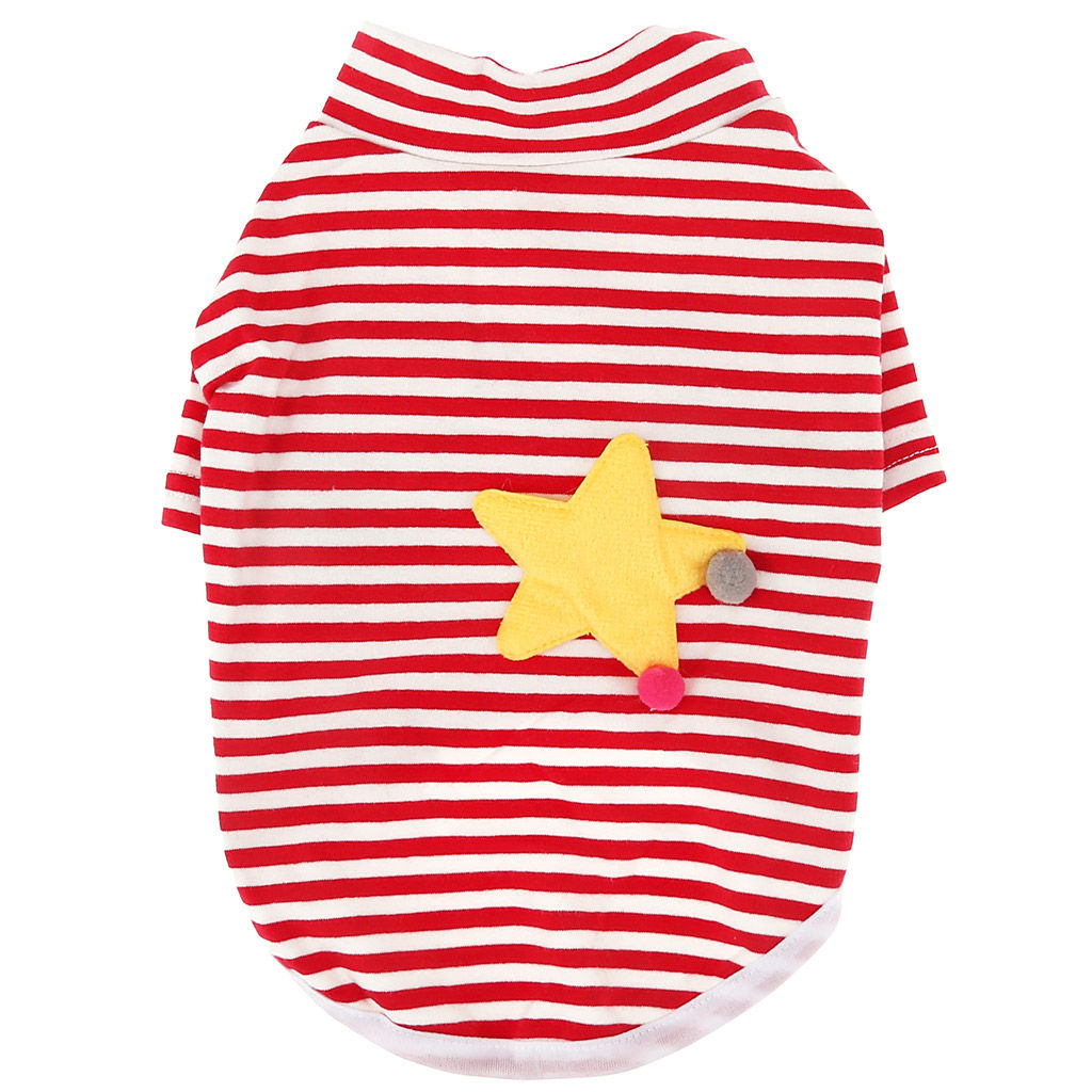 Пэт тойс (Pet toys) Одежда для собаки Тельняшка с принтом, р-р S, длина спинки 24см/обхват груди 36см/обхват шеи 22см, цвет-красно-белый, 100% полиэстер (Китай) - Домашняя мода фото 5