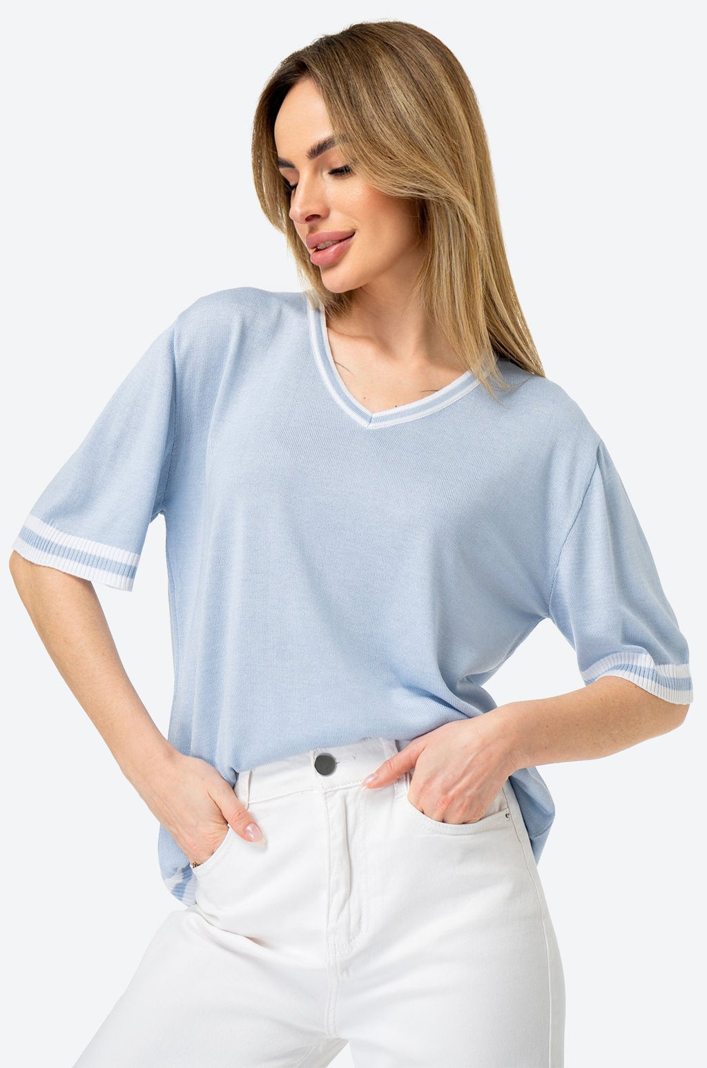 Женская футболка из вязаного трикотажа Happy Fox  фото 41