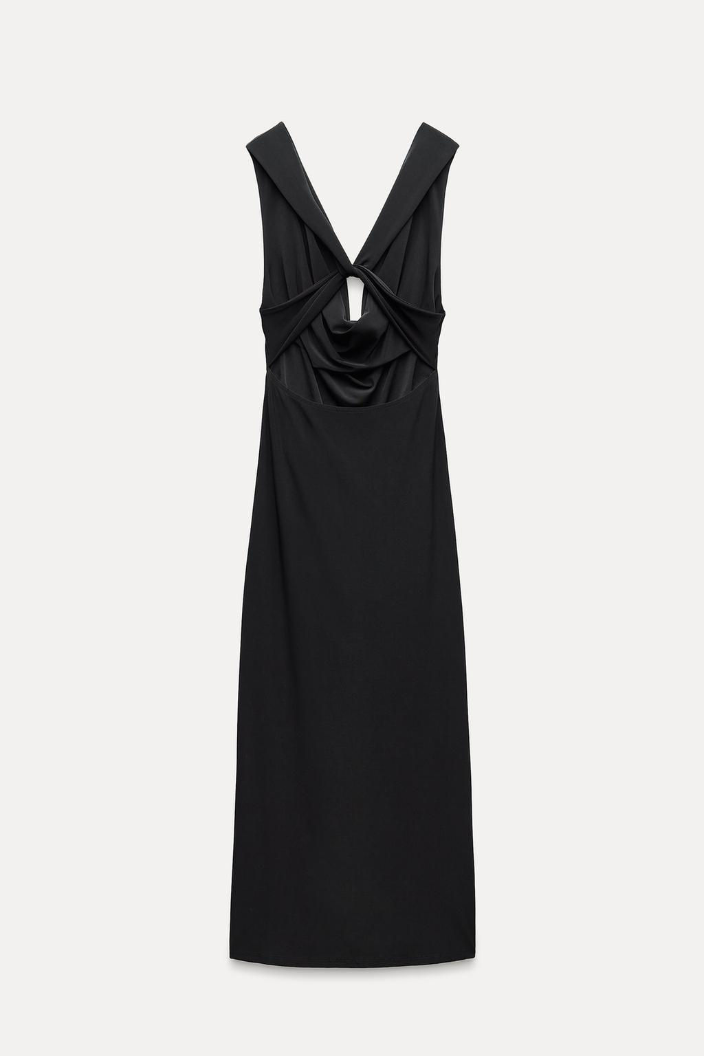 MIDI DRESS WITH KNOT DETAIL ON THE BACK - Zara фото 7