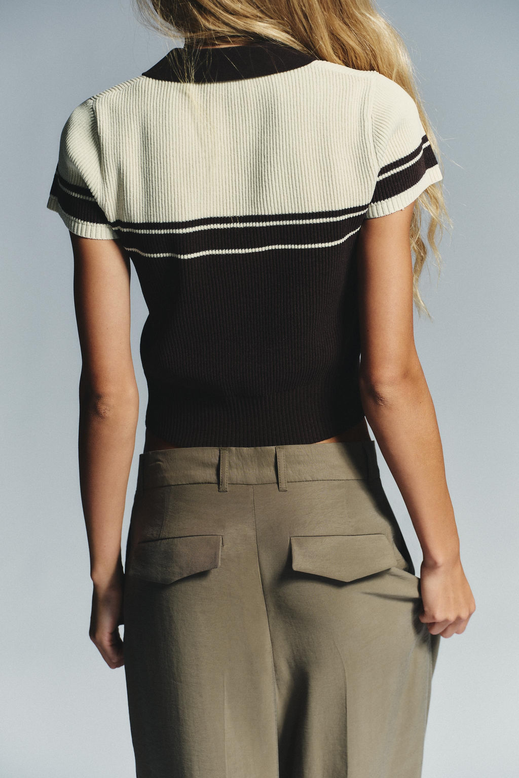 RIB KNIT POLO TOP - Zara фото 4
