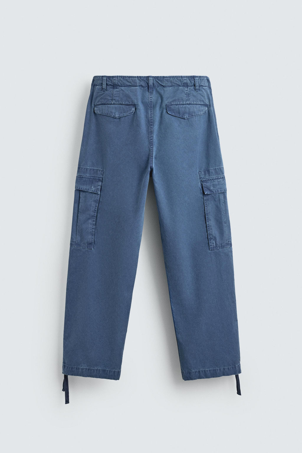 PANTAL?N CARGO RELAXED FIT LAVADO / Azul - Zara фото 8