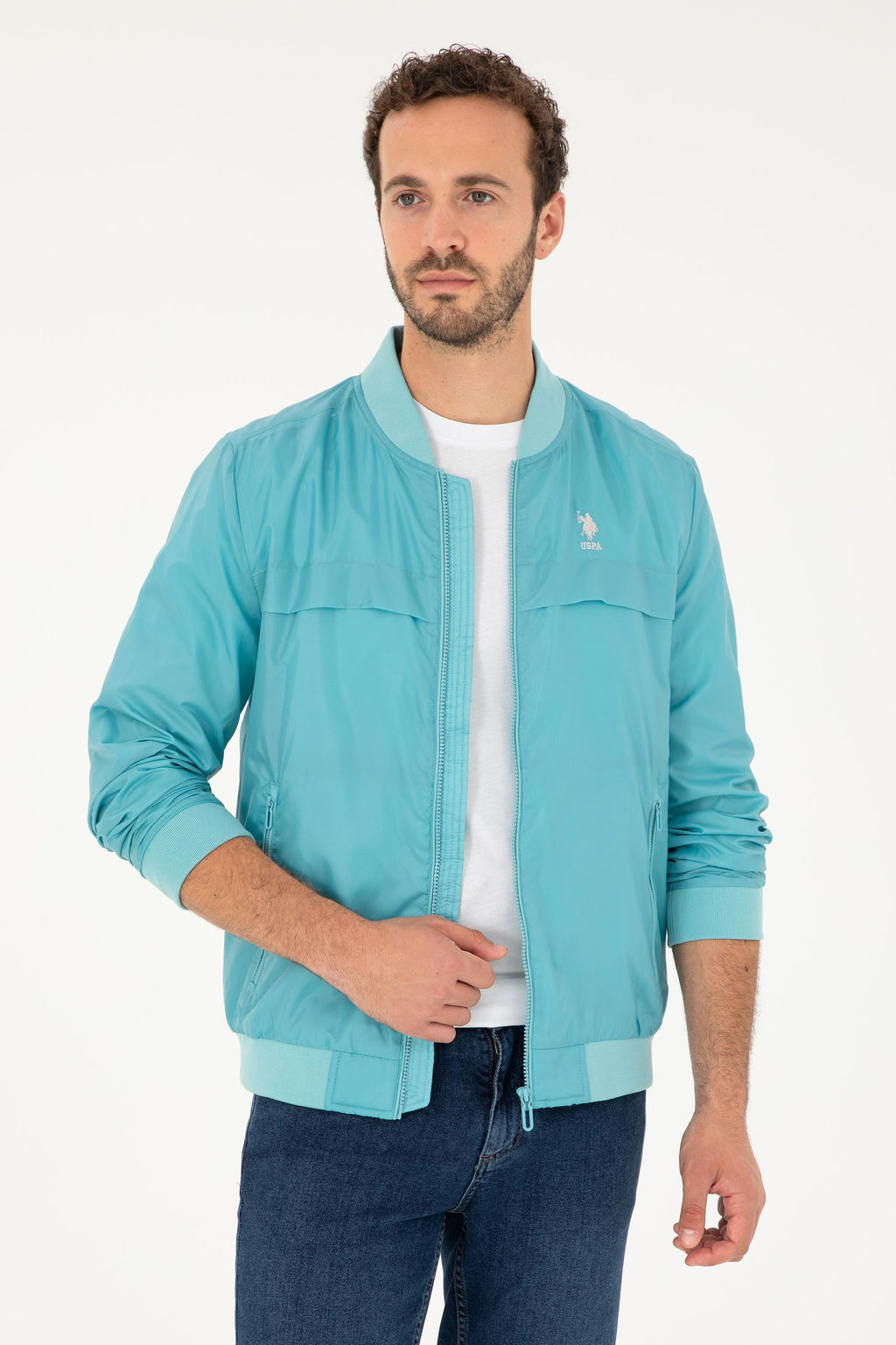 Мужское мятное пальто