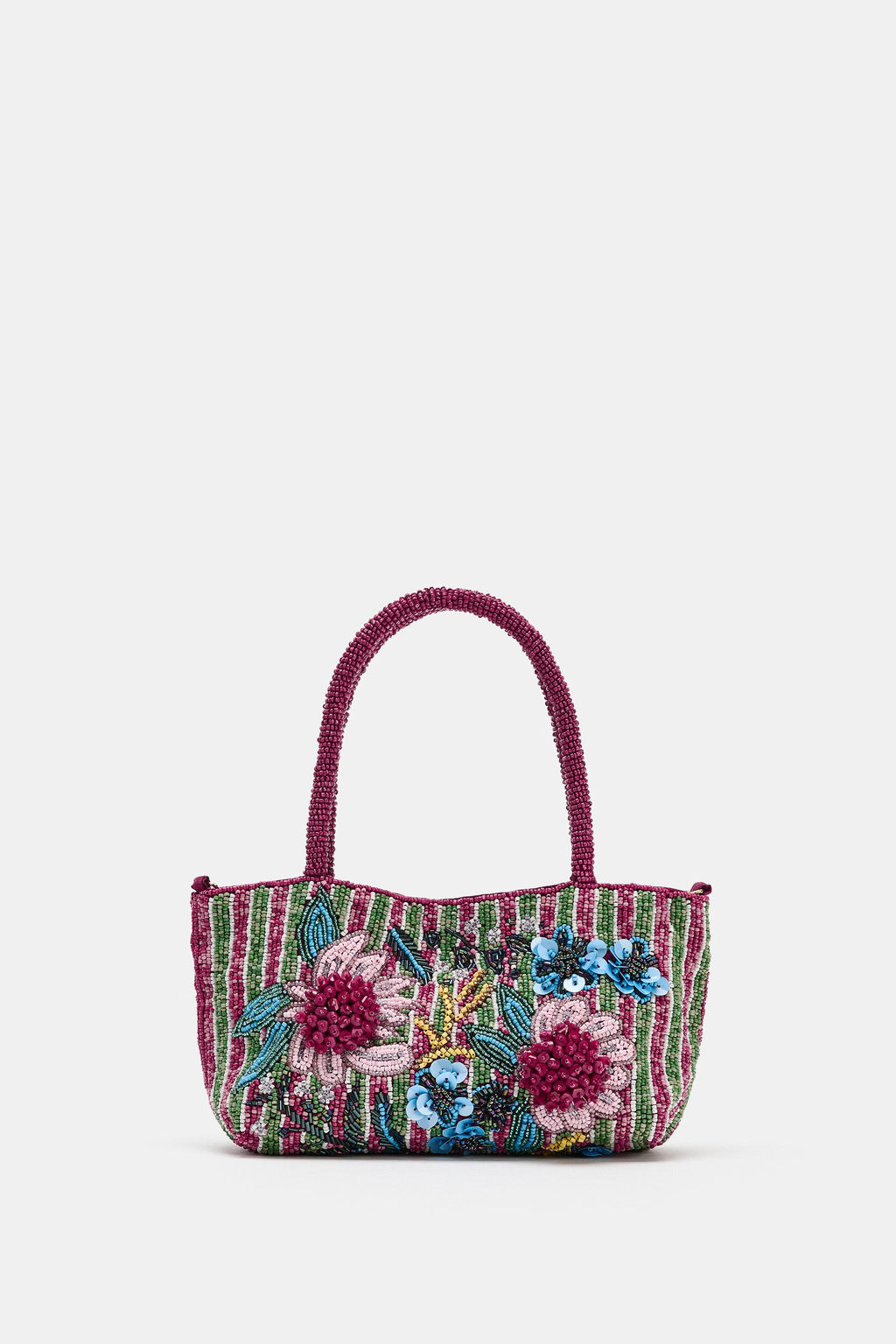 BOLSO MINI ABALORIOS / Rosa - Zara фото 3