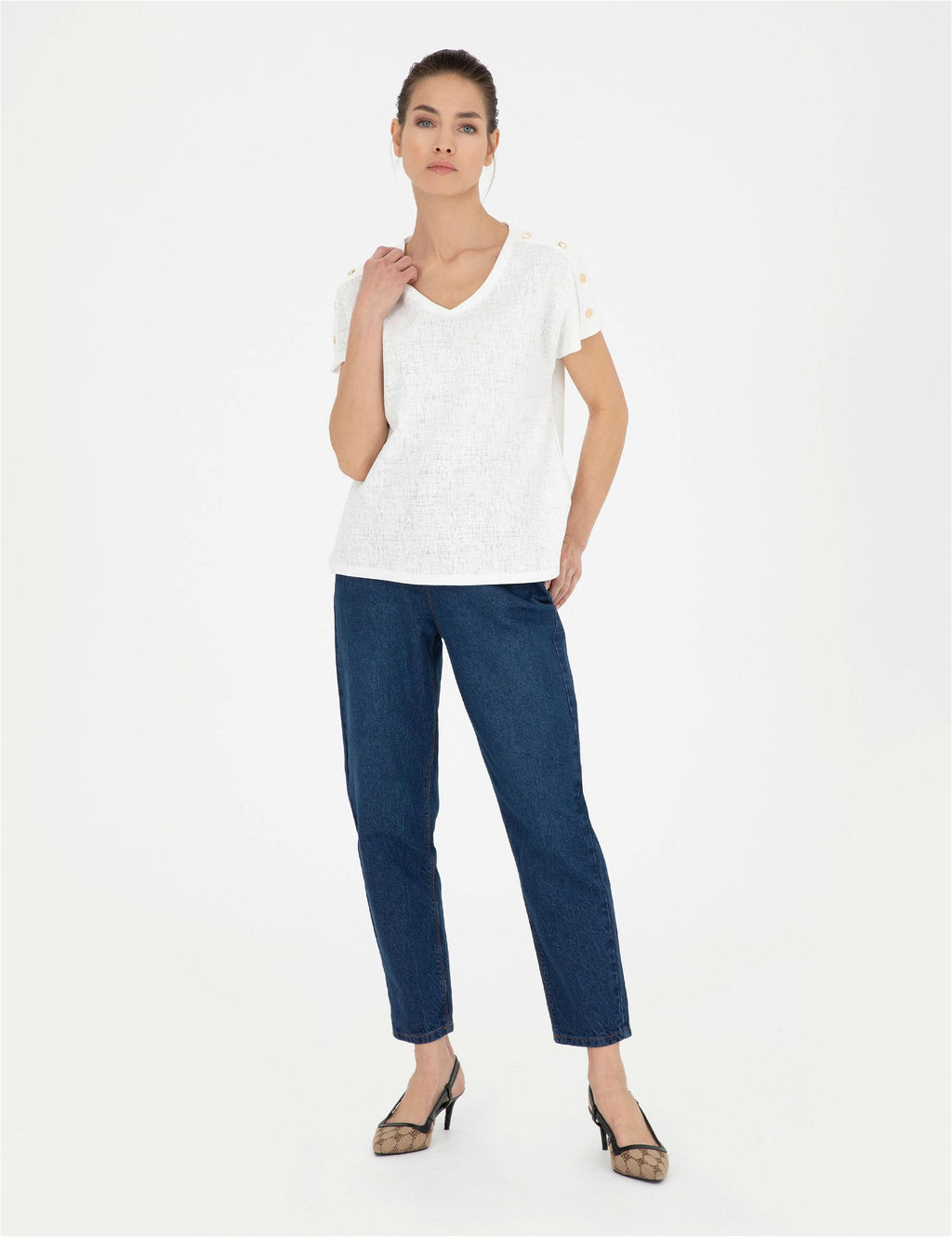 Ekru Regular Fit Ti__rt - Pierre cardin фото 4