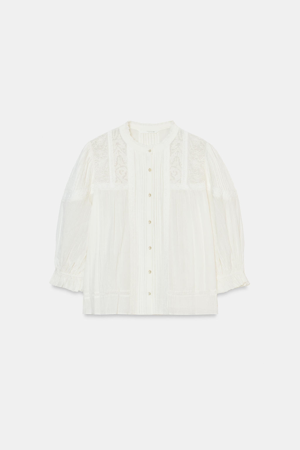ZW COLLECTION ROMANTIC COTTON SHIRT - Zara фото 6
