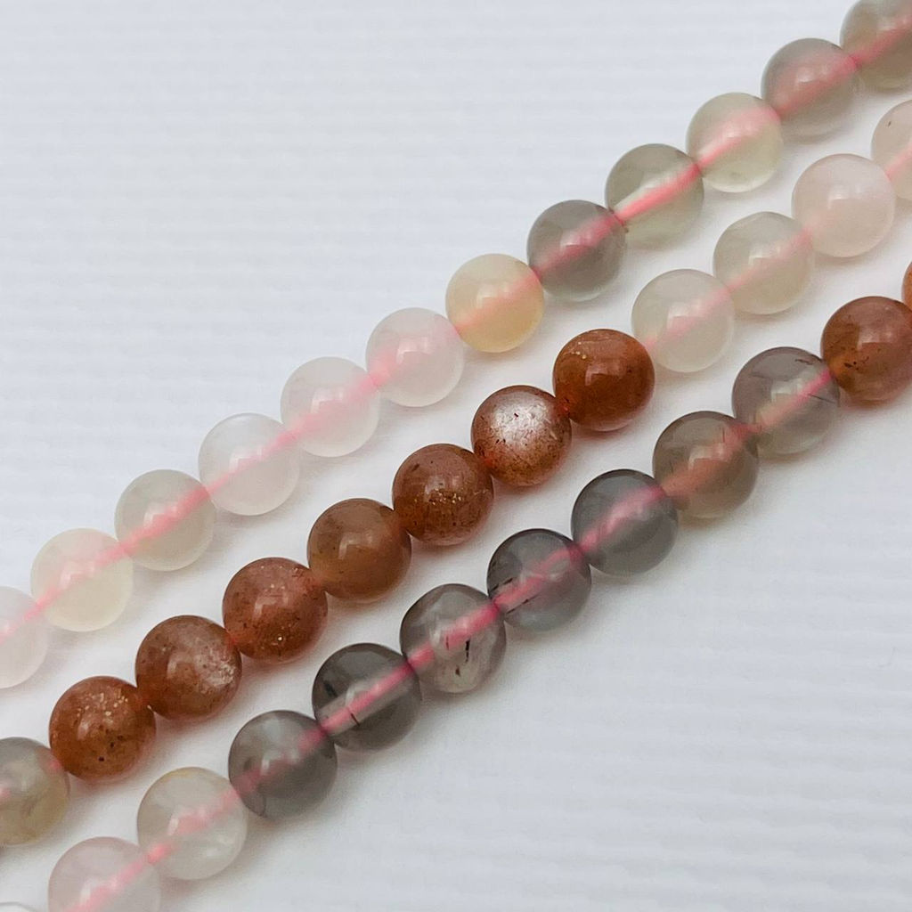 Бусины для украшений из Лунного камня микс