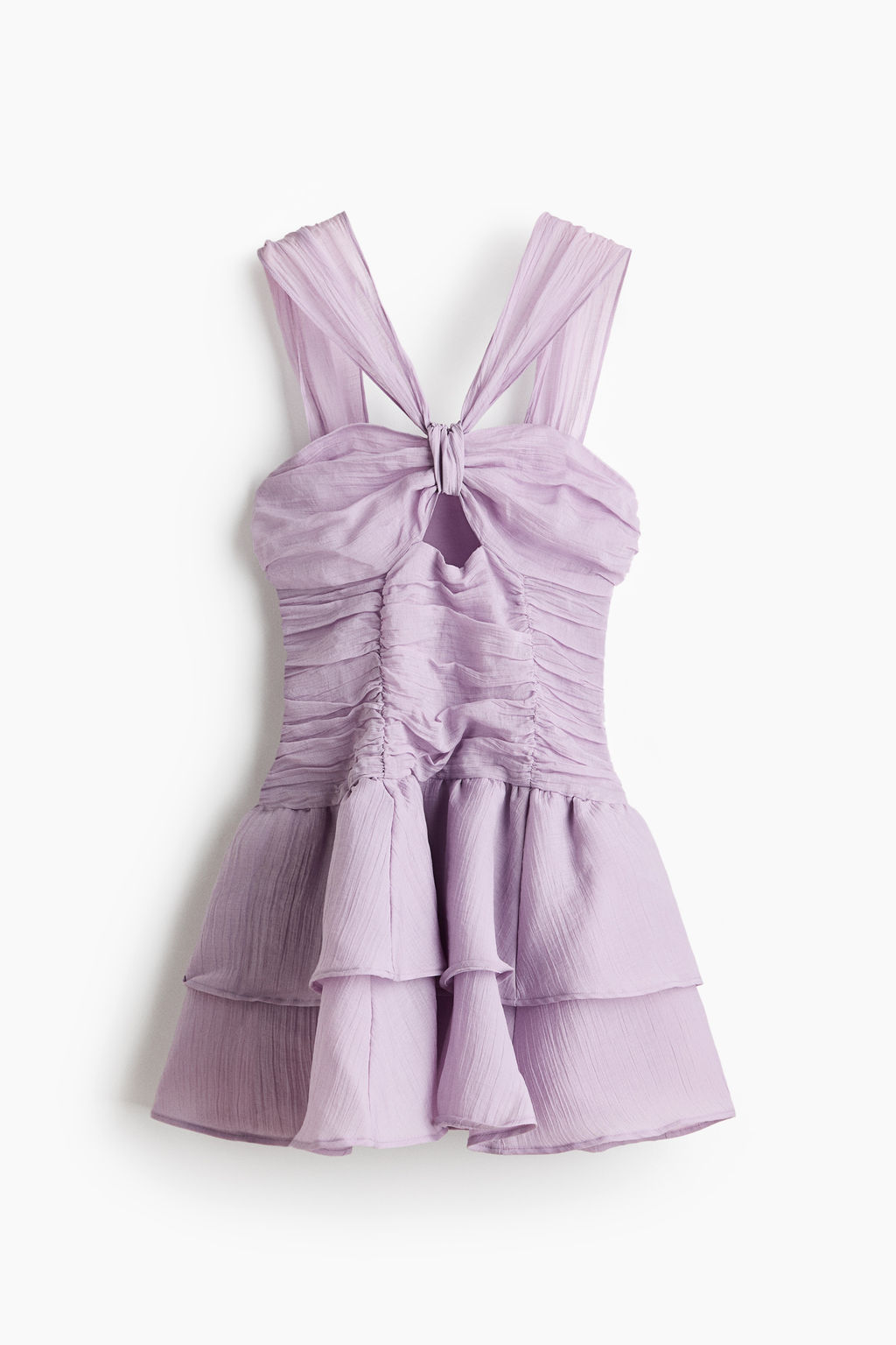 Vestido fruncido con vuelo - H&m фото 2