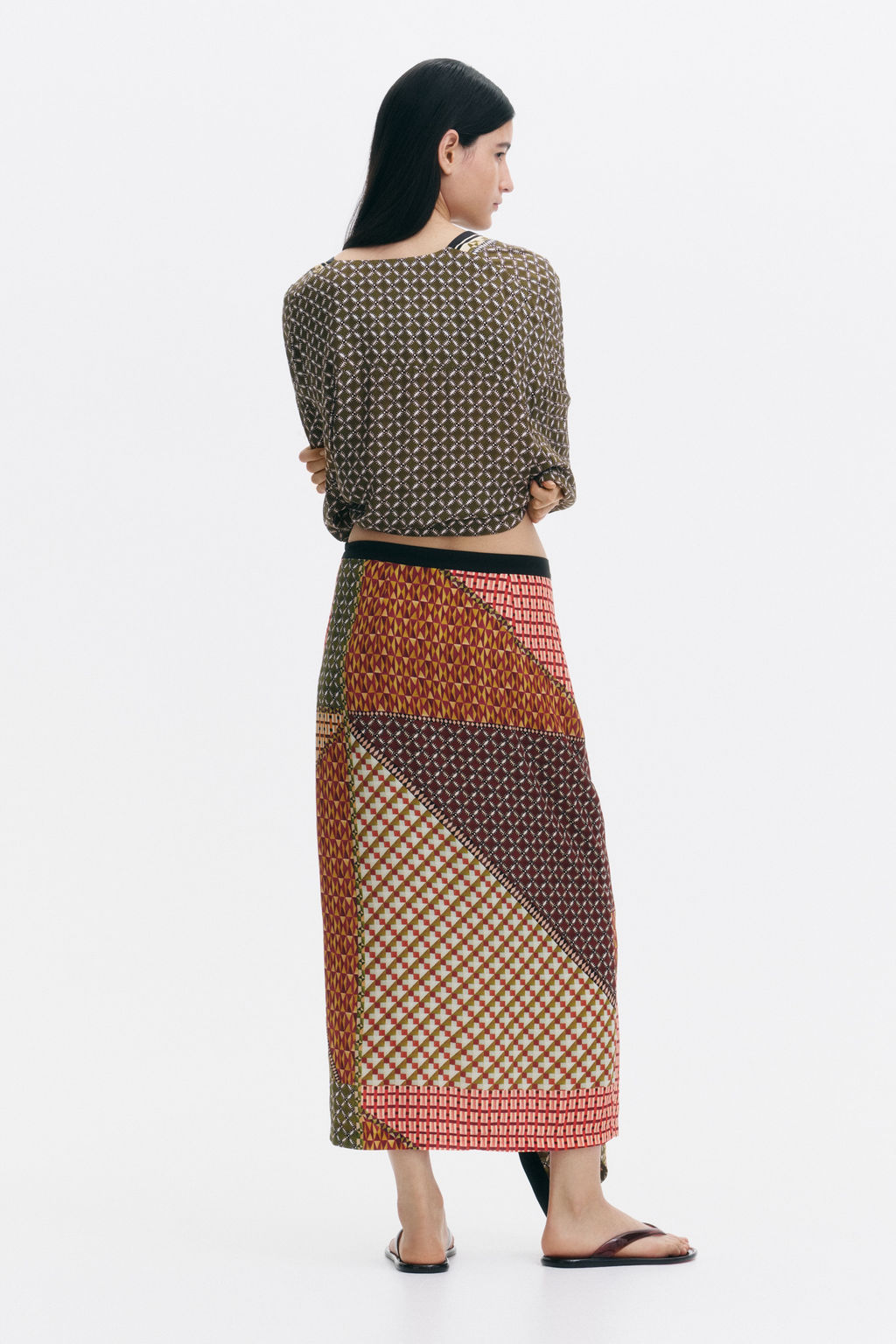 Draped-panel wrap skirt - H&m фото 3