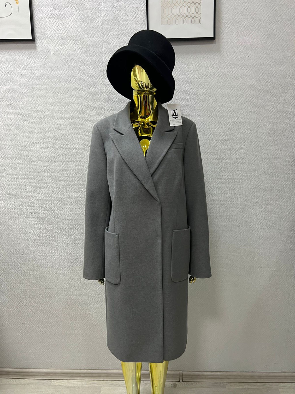 Пальто женское демисезонное Н-206 (серый)