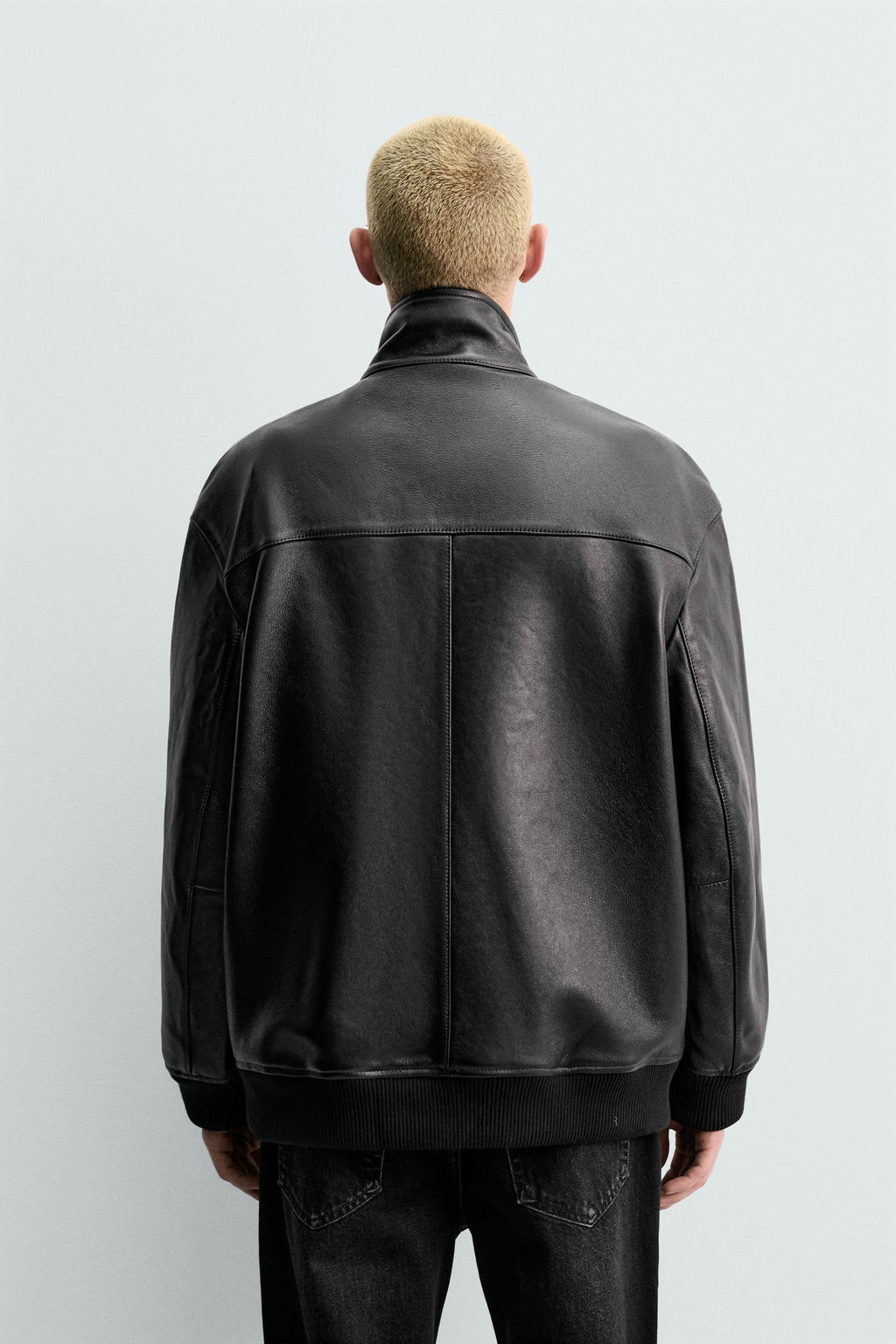 RELAXED FIT LEATHER JACKET ORIGINS - Zara фото 11