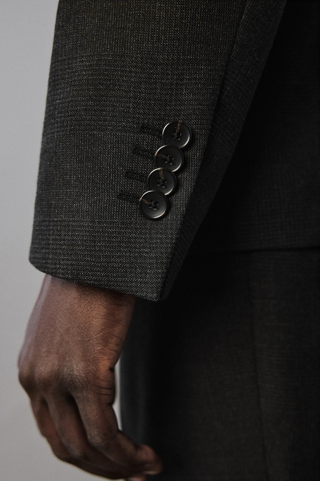 TEXTURED CHECK SUIT TROUSERS - Zara фото 6