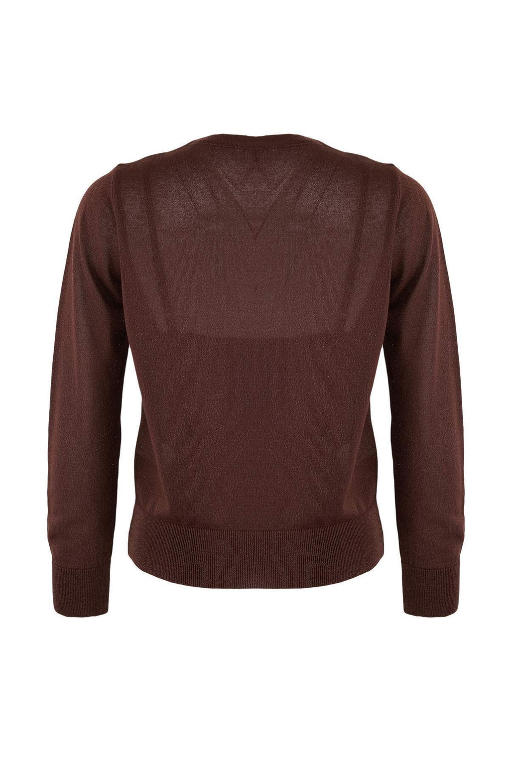 Kahverengi 2li Yazl?k Ozel Iplik Dantel Detayl? Triko Bluz-H?rka TWOSS26HI00016