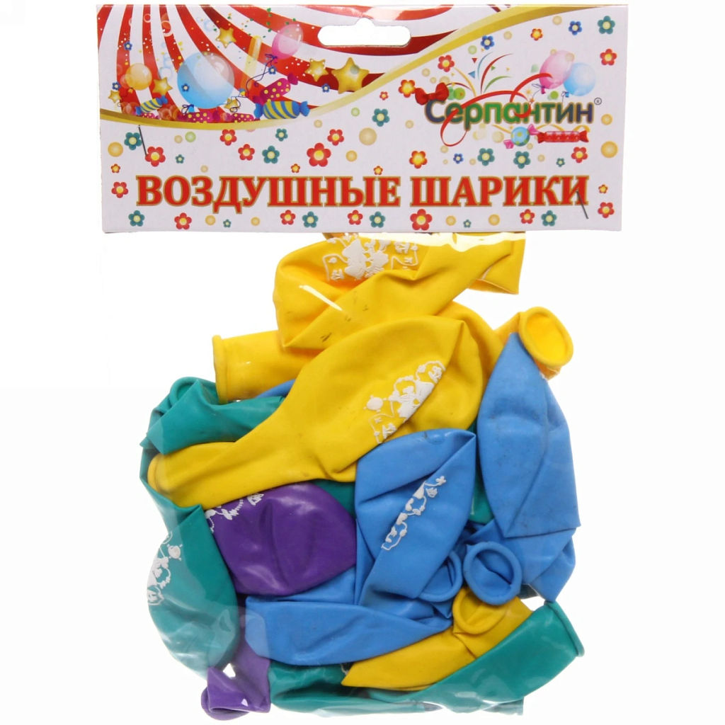 Цена за 2 шт. Воздушные шары 25 шт, 10"/25см "Пират", (микс)