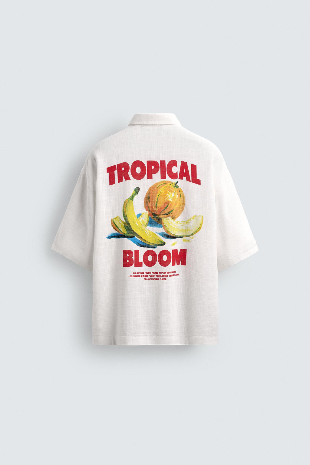 CAMISA RELAXED FIT ESTAMPADO FRUTAS / Blanco - Zara фото 8