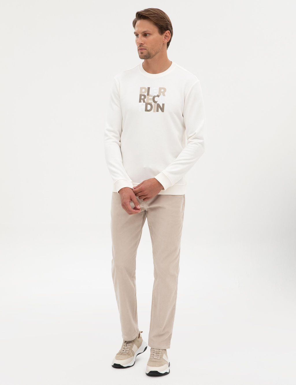 Ekru Regular Fit Sweatshirt - Pierre cardin фото 4
