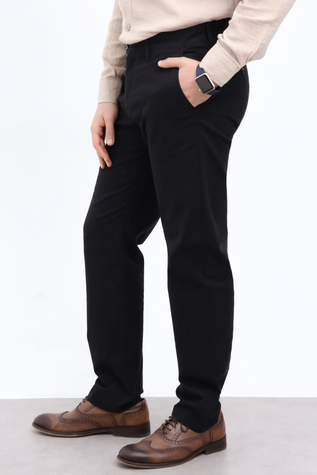 Siyah Erkek Dokuma Kumas Pantolon TMNAW26PL00032