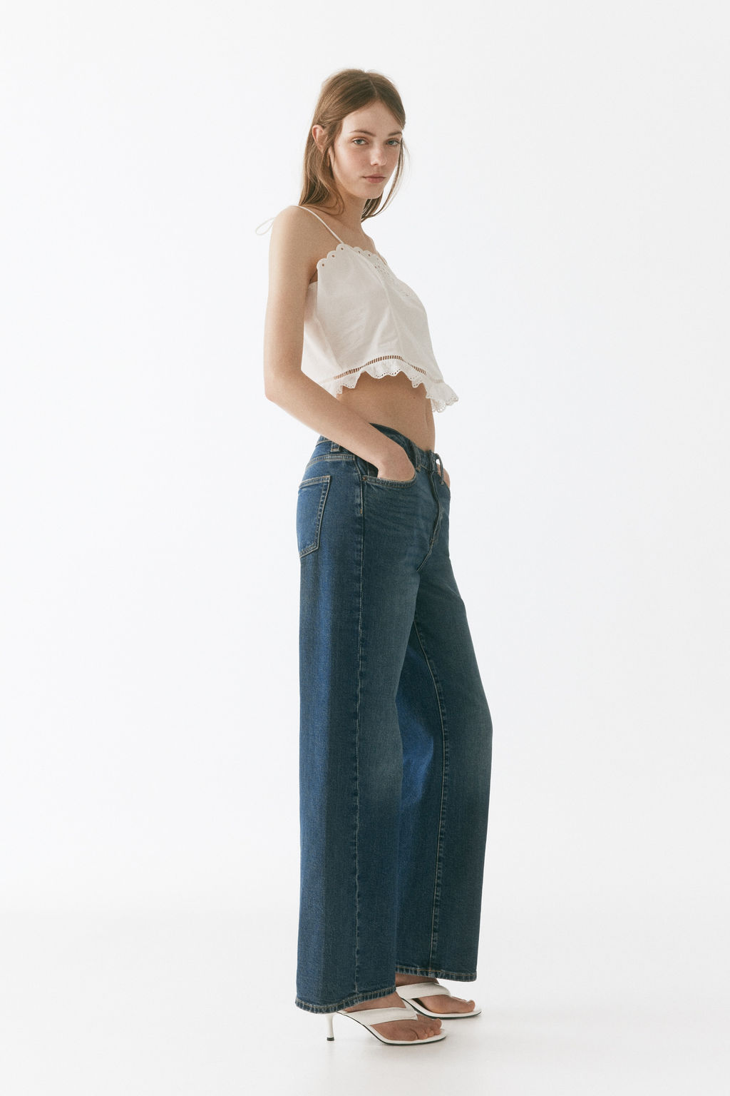 Wide High Waist Jeans - H&m фото 3