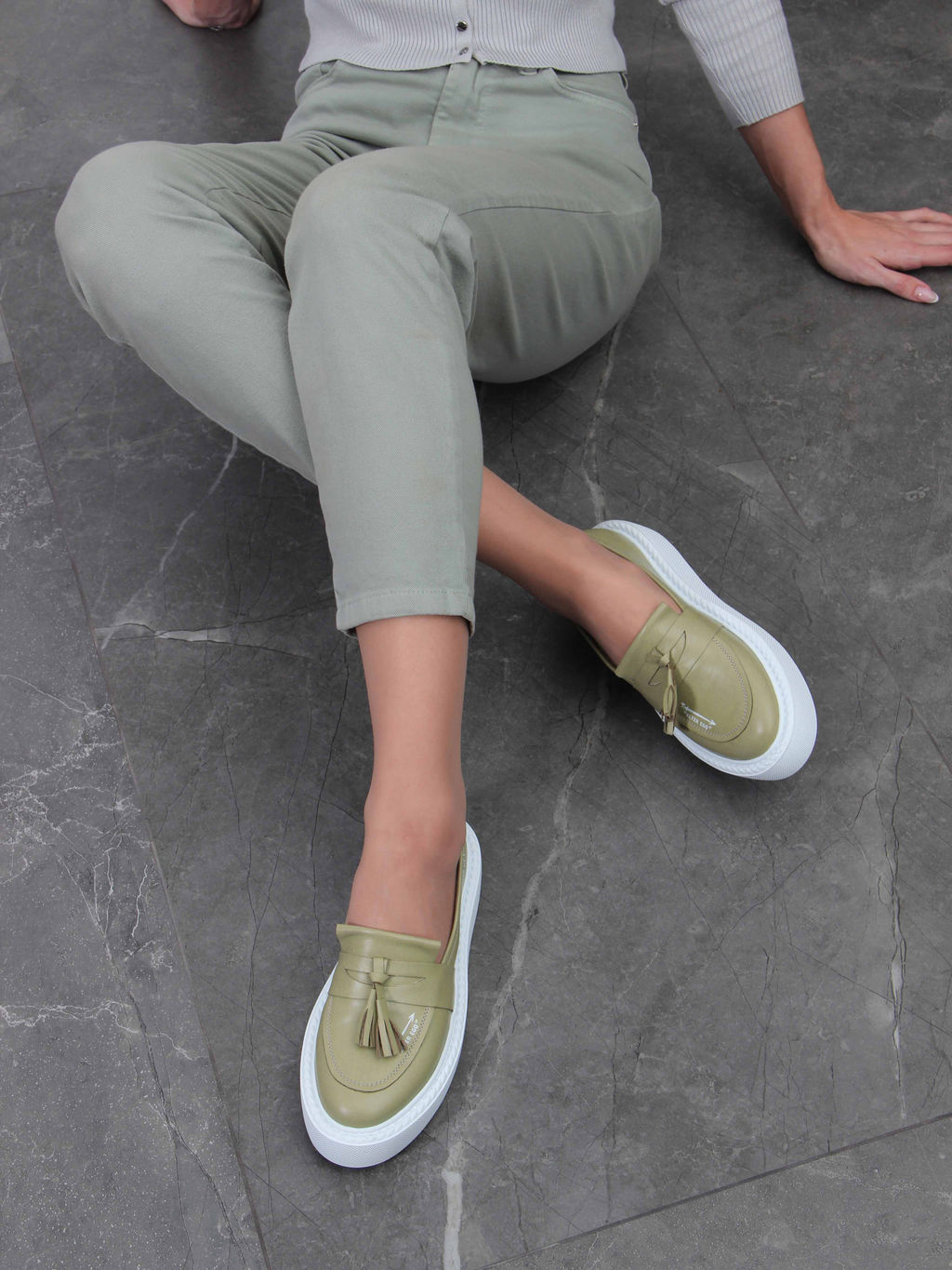 Лоферы EDART 167.Lusi23 w. Авокадо-виктория