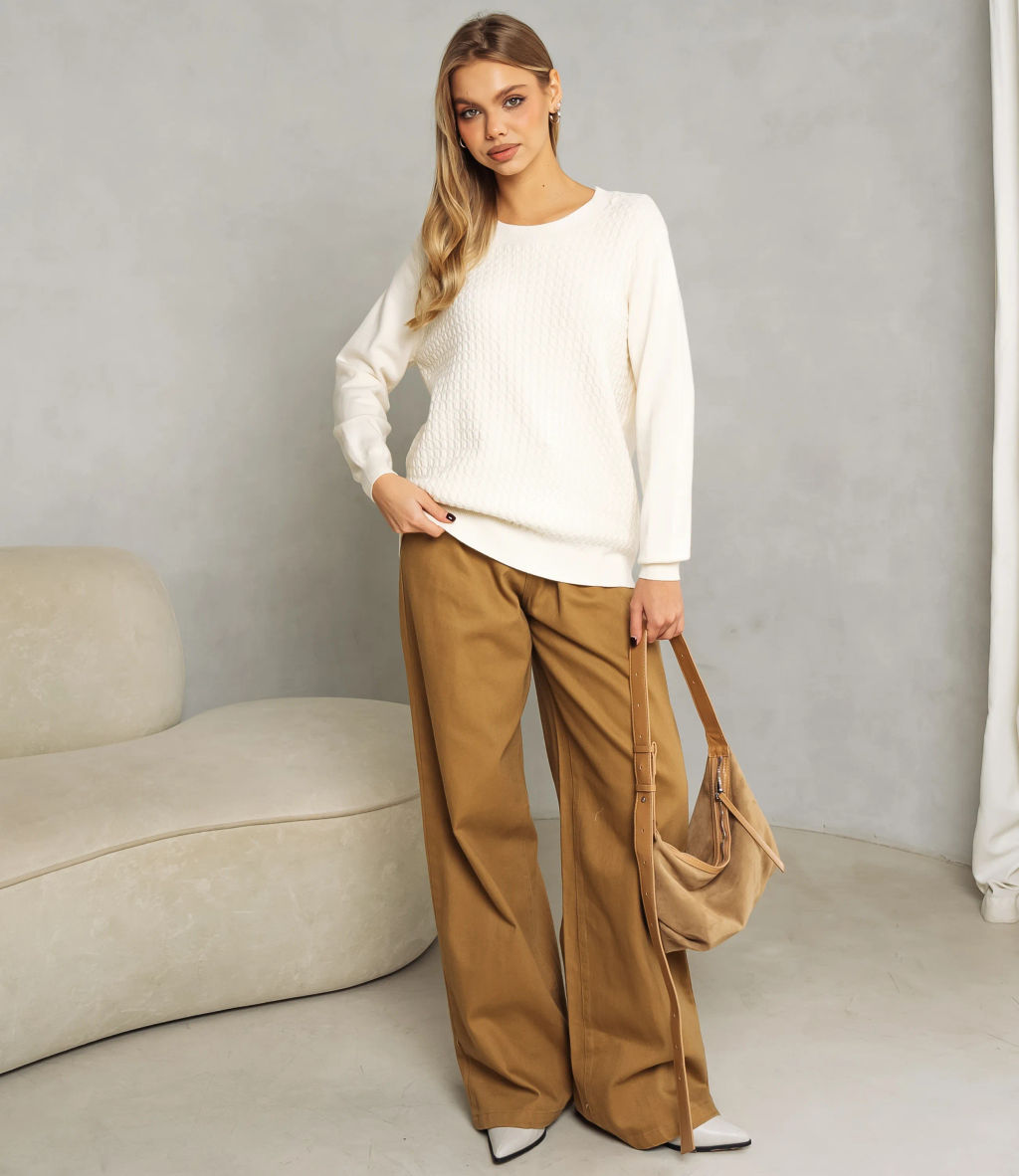 Джемпер #КТ24069, кремовый - Dommod фото 4