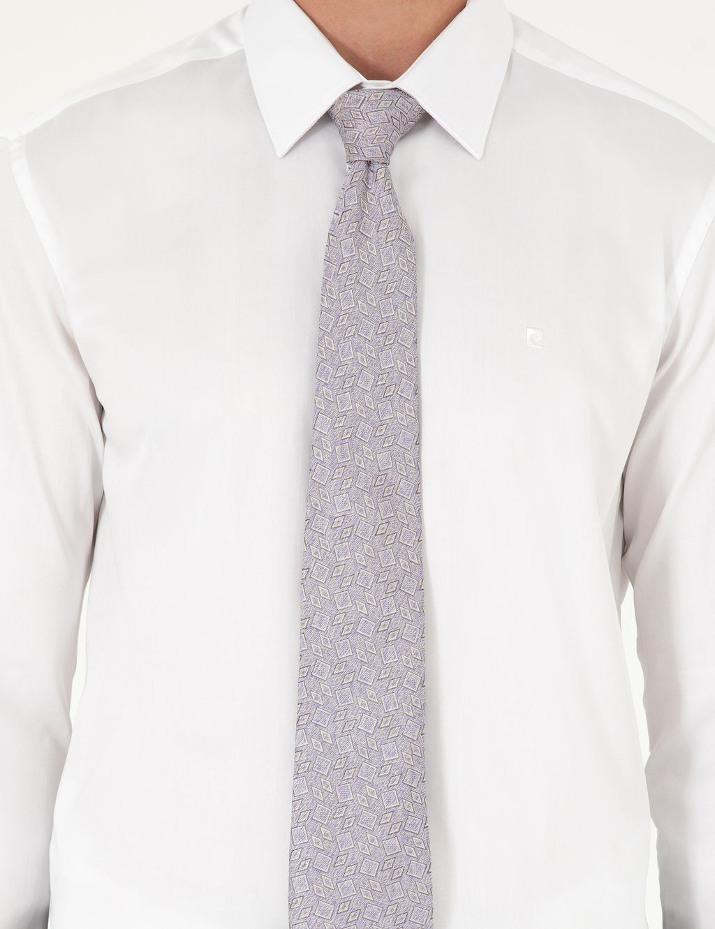 Beyaz %100 Pamuk Parlak Saten Slim Fit Uzun Kollu Basic G_mlek