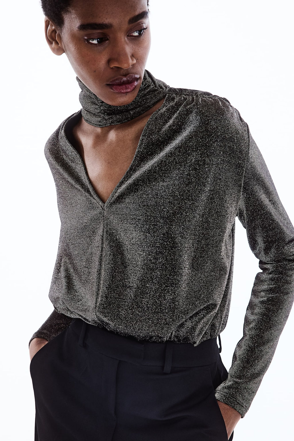 Body drapeado con brillo - H&m фото 2