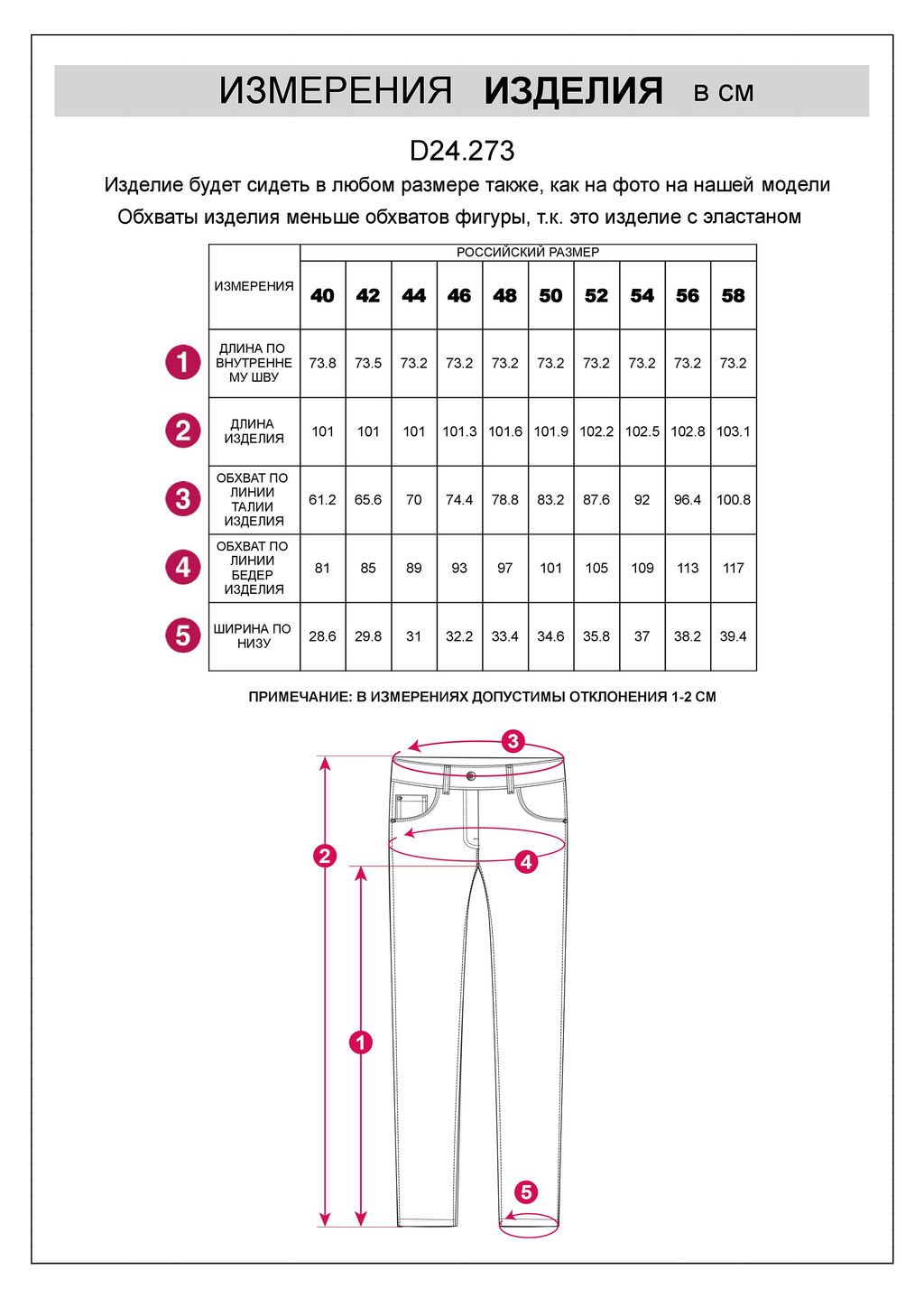 D24.273 Брюки женские кофейный