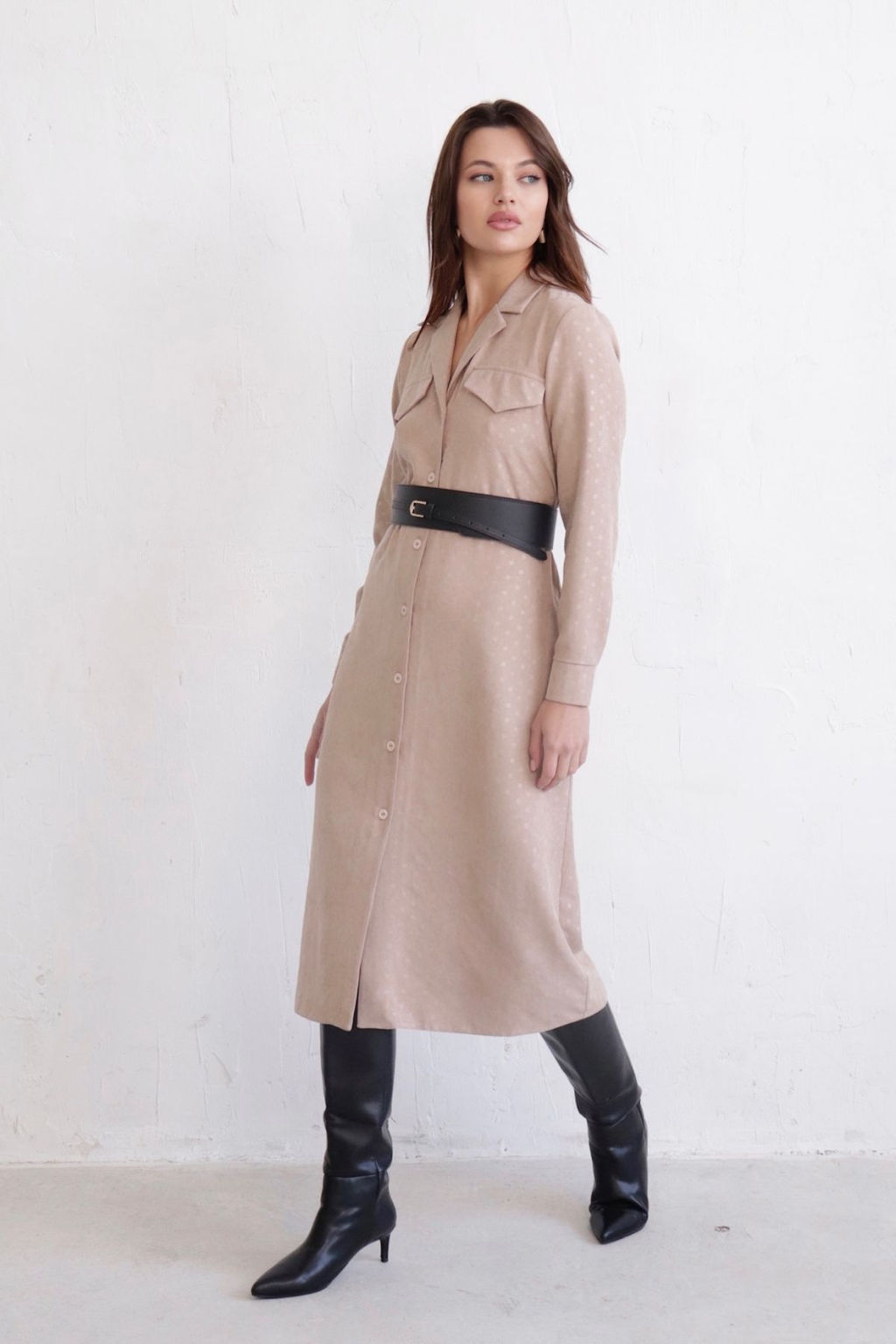 Платье-рубашка с английским воротником - Martichelli фото 277