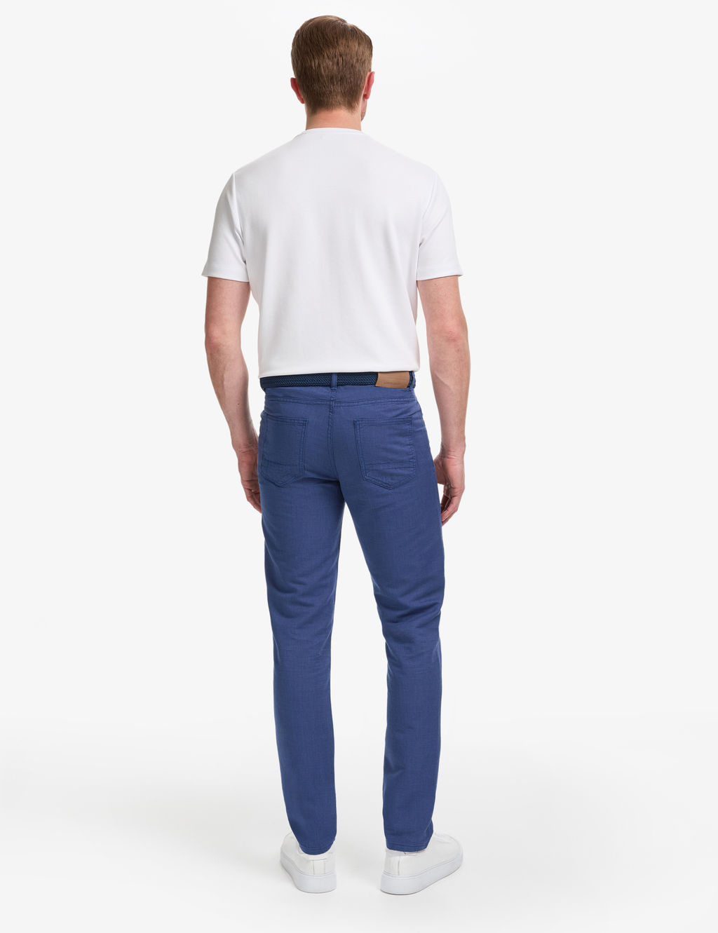 _ndigo Slim Fit Keten Kar___ml_ Kanvas Pantolon