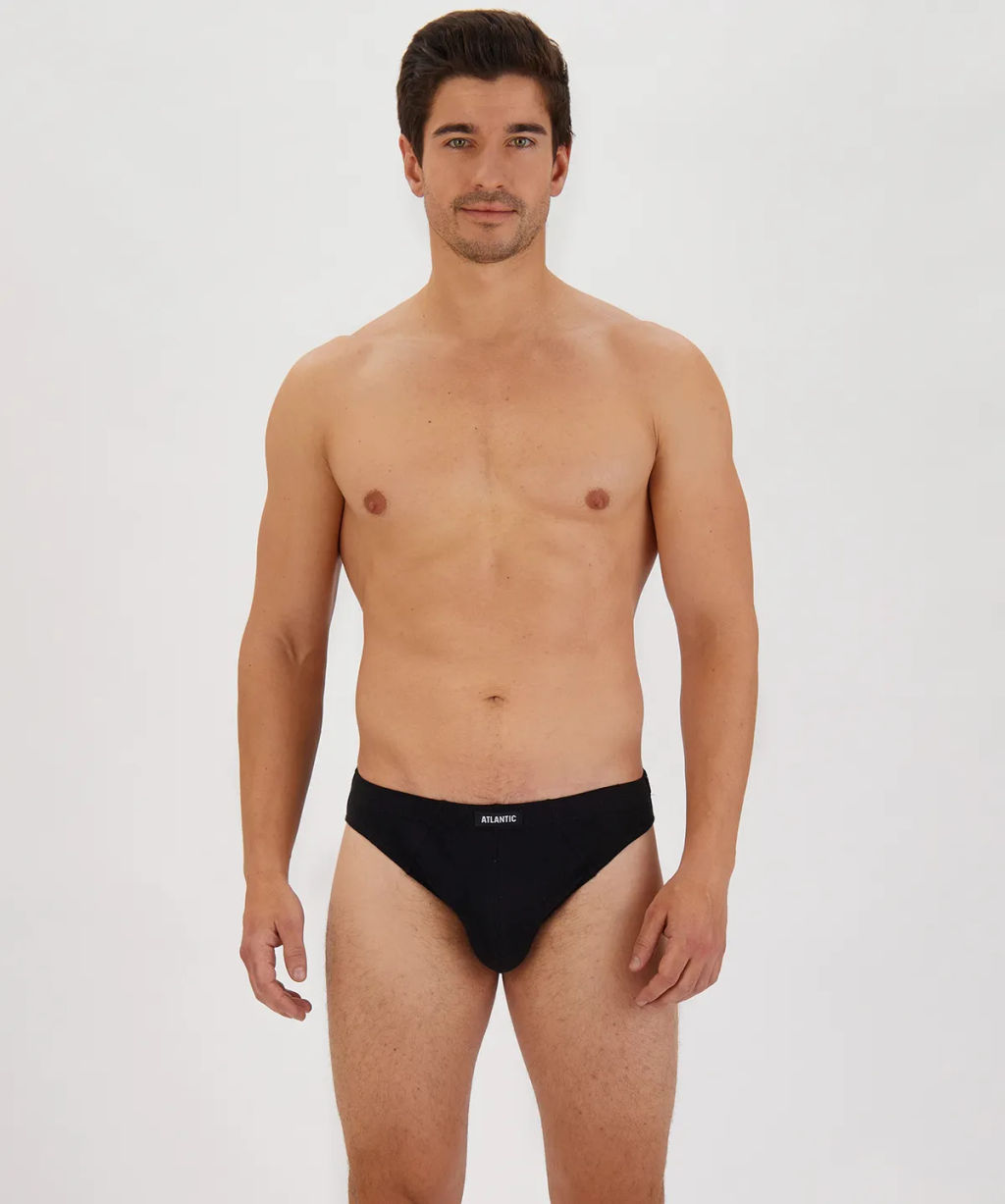 ATLANTIC 3BMP-322 Трусы спорт Basic - набор 3 шт. черный фото 7
