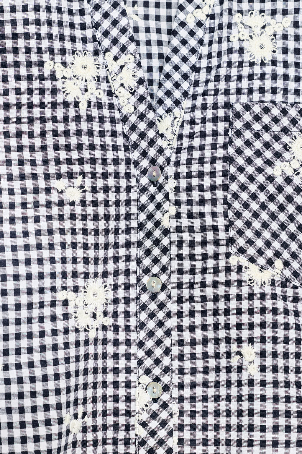 CAMISA CUADROS BORDADOS SET / Marino / Blanco - Zara фото 10