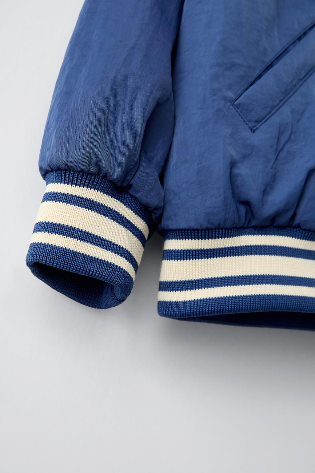 BOMBER JACKET WITH EMBROIDERED SLOGAN - Zara фото 7