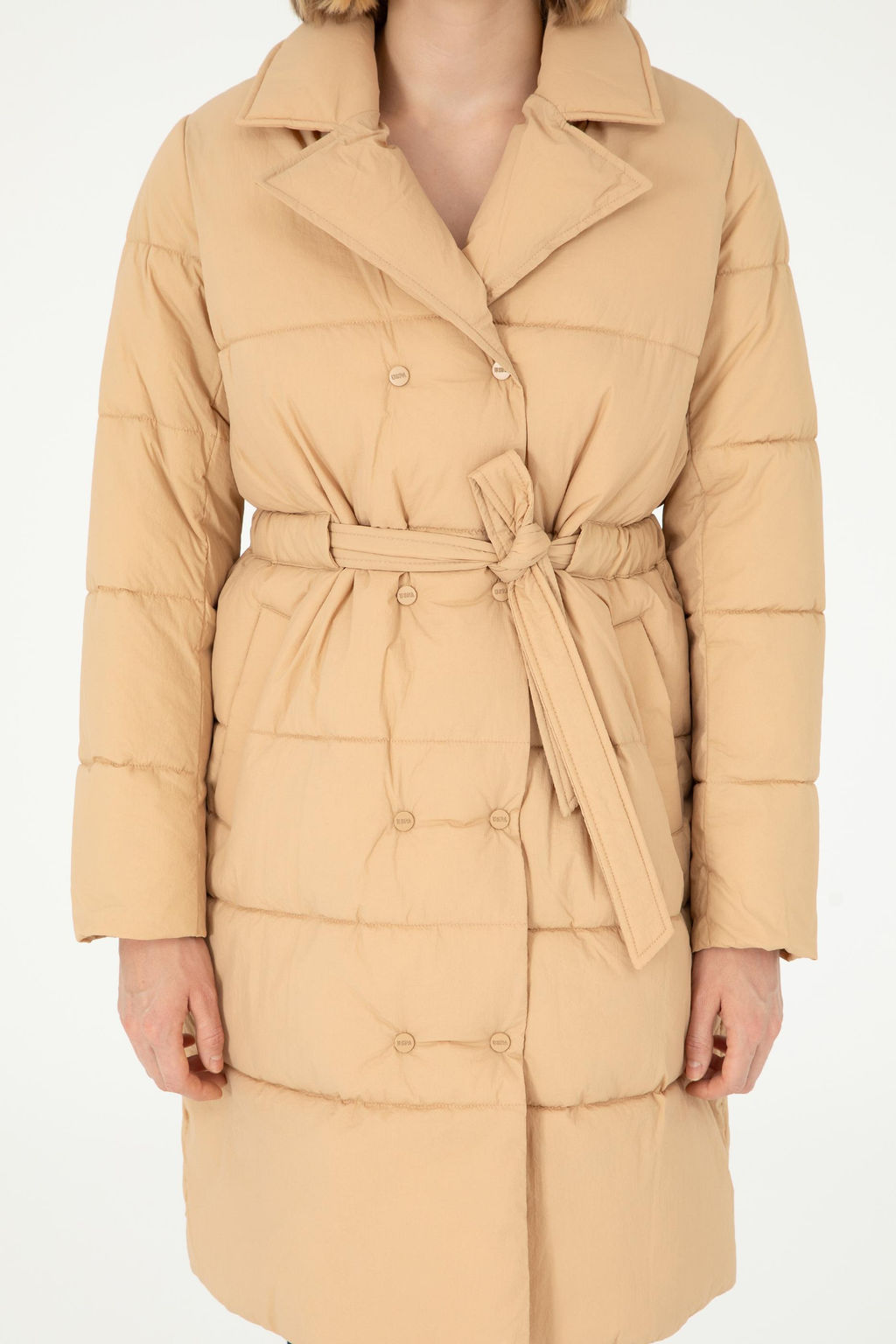 Женское пальто светло-коричневого цвета Неожиданная скидка в корзине - U.s. polo assn фото 6