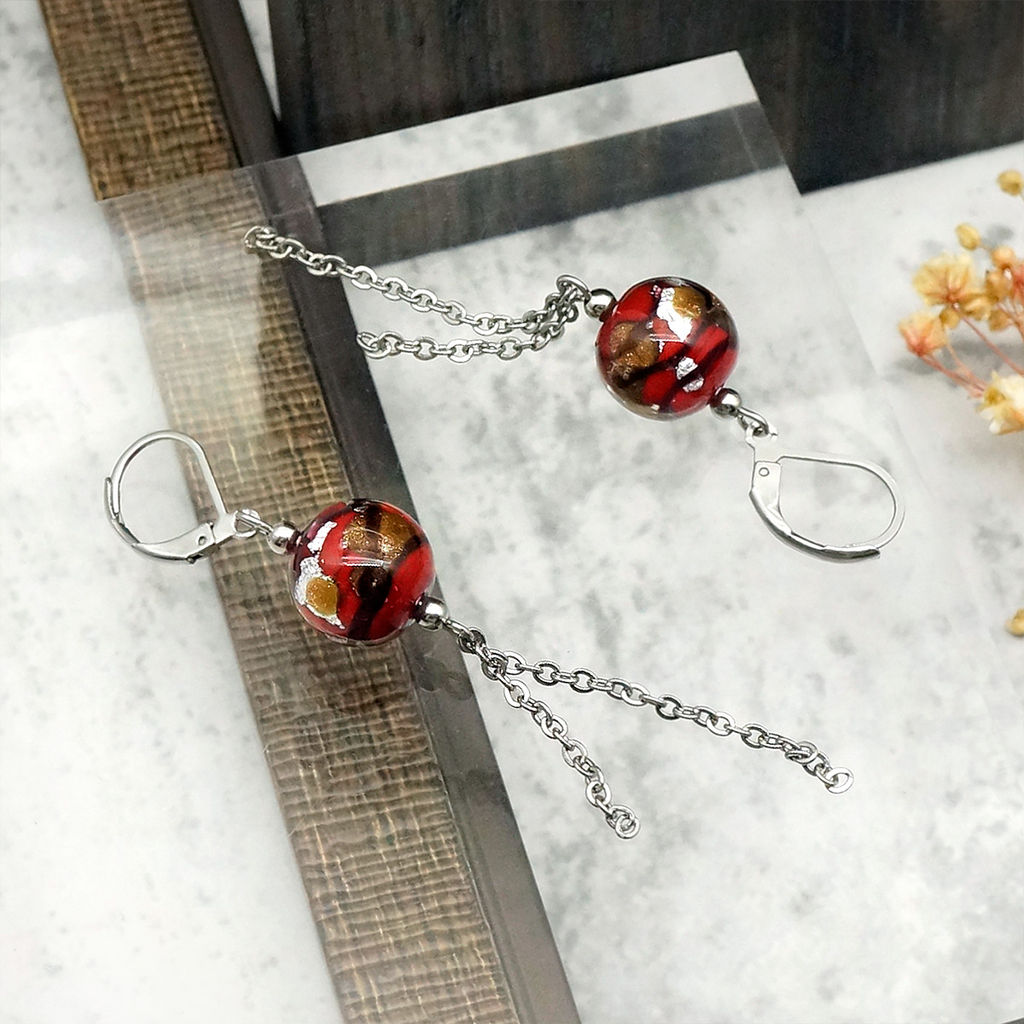 Серьги из муранского стекла FLORENTINA LS3021