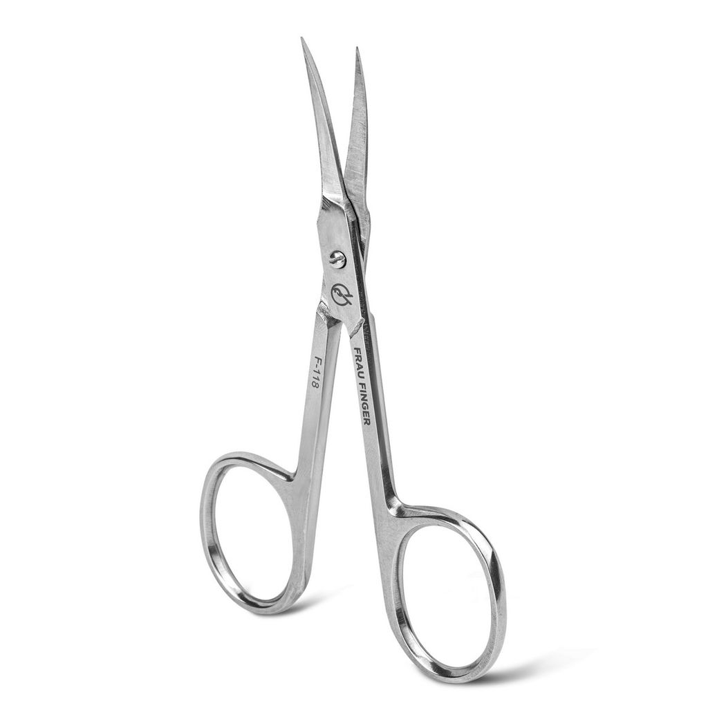 Frau Finger Ножницы маникюрные для кутикулы изогнутые / Classic FS-118SP, глянцевые, ручная заточка, 10 см