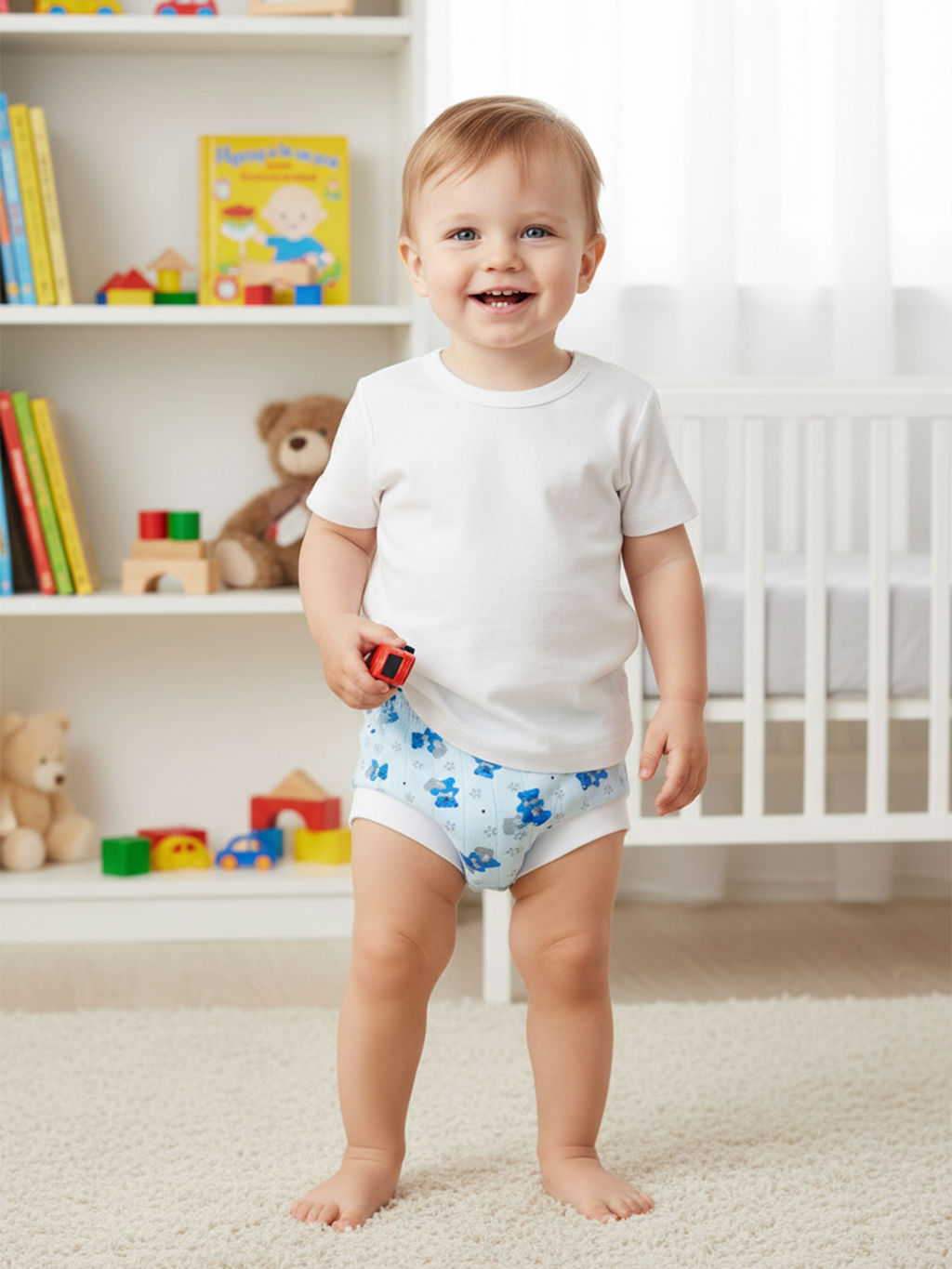 Трусы детские голубые мишки