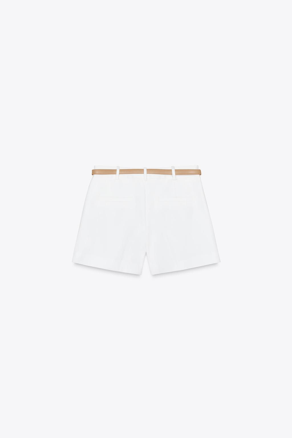 DARTED BERMUDA SHORTS WITH BELT - Zara фото 6