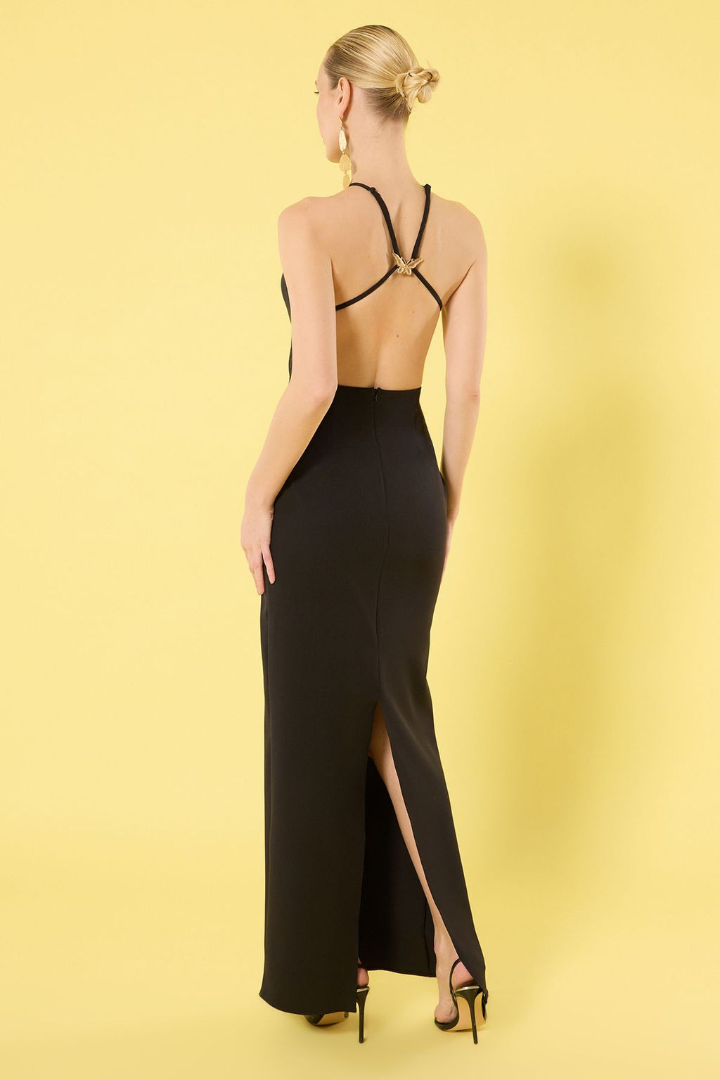 TRENDYOLMILLA Siyah Aksesuar Detayl? Dokuma Uzun S?k Abiye & Mezuniyet Elbise TPRSS25AE00120 фото 4