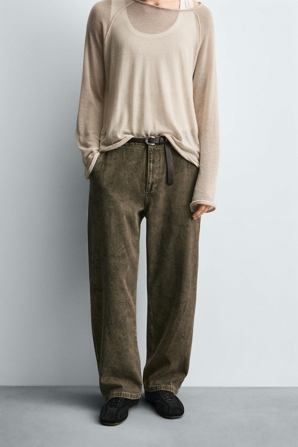 ABSTRACT PRINT CARPENTER TROUSERS - Zara фото 2