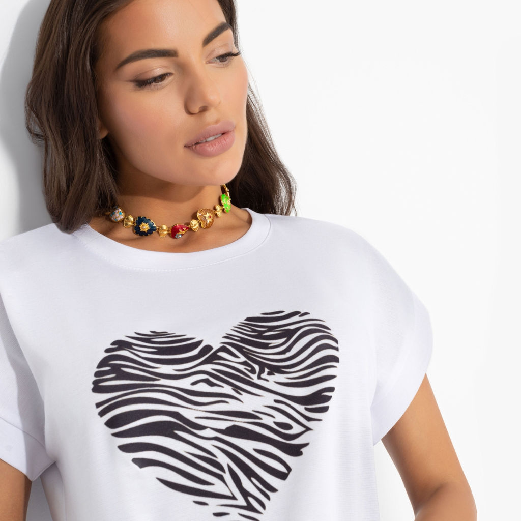 Футболка со спущенным плечом Оттенок настроения (heart) - Charutti фото 9