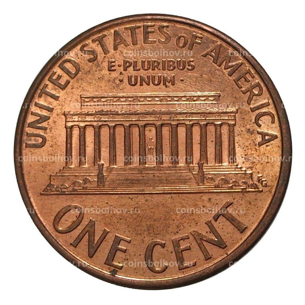Монета 1 цент 1996 года D