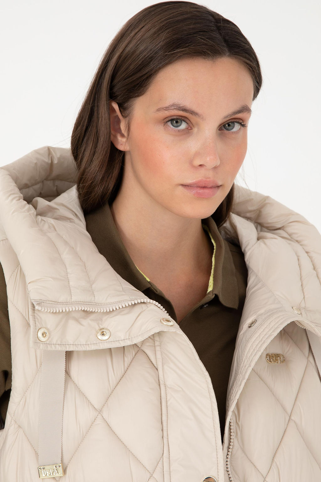 Женский кремовый жилет - U.s. polo assn фото 2