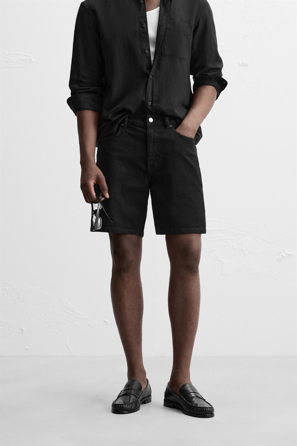 REGULAR FIT DENIM BERMUDA SHORTS - Zara фото 48